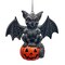 Spooky Gargoyle on a Pumpkin Ornament, Goth Halloween Themed Tree Decor